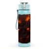 1PC Fiery Dark Demon Beast Fantasy Print 750ml Color Plastic Sports Water Bottle Leakproof Flip Straw Lid Suitable for Sports Office Home Use