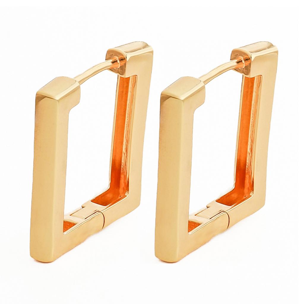 Xiyin hot-selling copper earrings fashionable light luxury high sense exquisite square earrings women spot