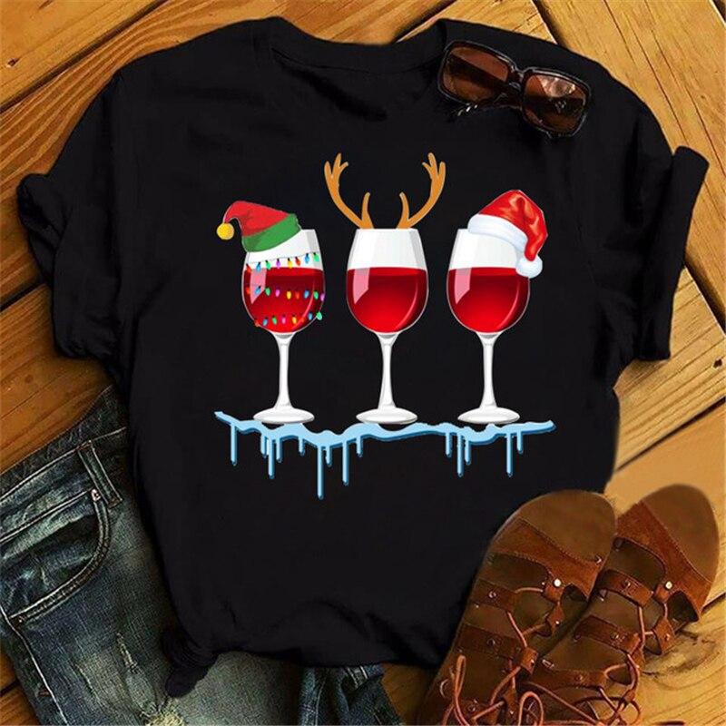Buy Christmas Wine Glass Printed Women 