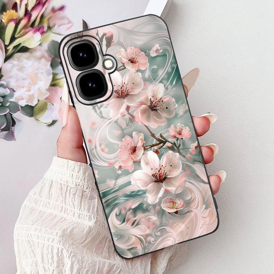 For Infinix Smart 10 2025 Elegant Floral Butterfly Phone Case For Infinix Smart10 Soft Silicone TPU Cases