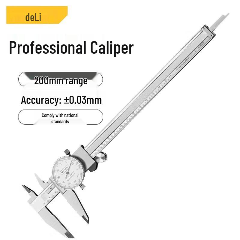 Deli Professional Stainless Steel Dial Caliper