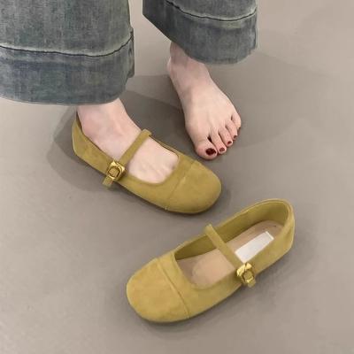 French Soft-soled Round-headed Ballet Single Shoes Women's 2025 Spring and Autumn New Flat-soled Mary Jane Shoes Versatile Evening Doudou Shoes