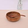 New Solid Wood Bowl Wooden Handmade Bowls For Eating Tableware For Dessert Fruit Salad Mixing Rice
