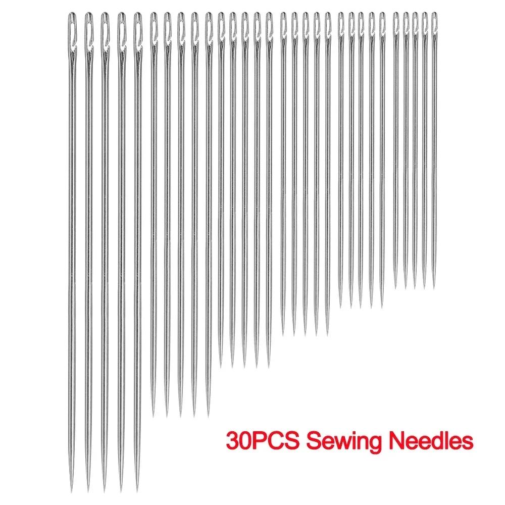Side Hole Blind Sewing Needles Stainless Steel Elderly Needles Hand Sewing Stitching Pin DIY Home Self Threading Needle with Thi