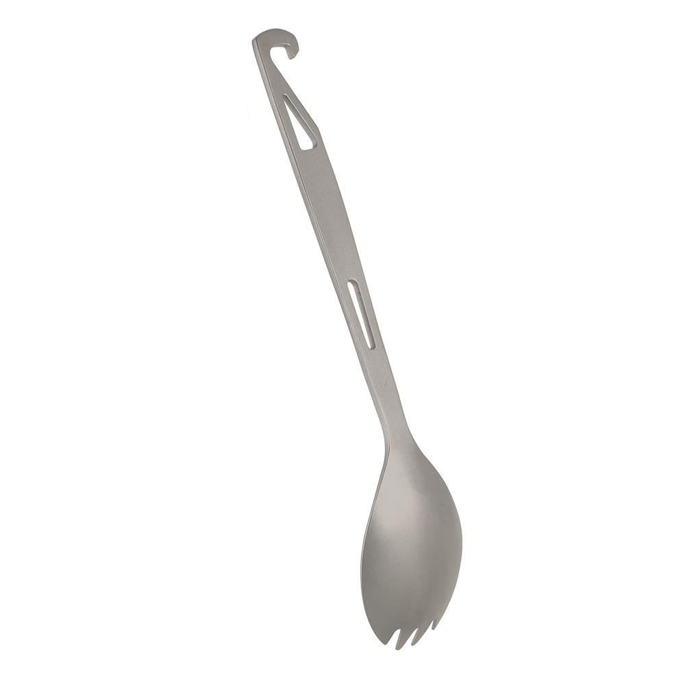 Lixada Titanium Spork med flasköppnare Lätt utomhus middagssked gaffel för resor Camping Backpacking