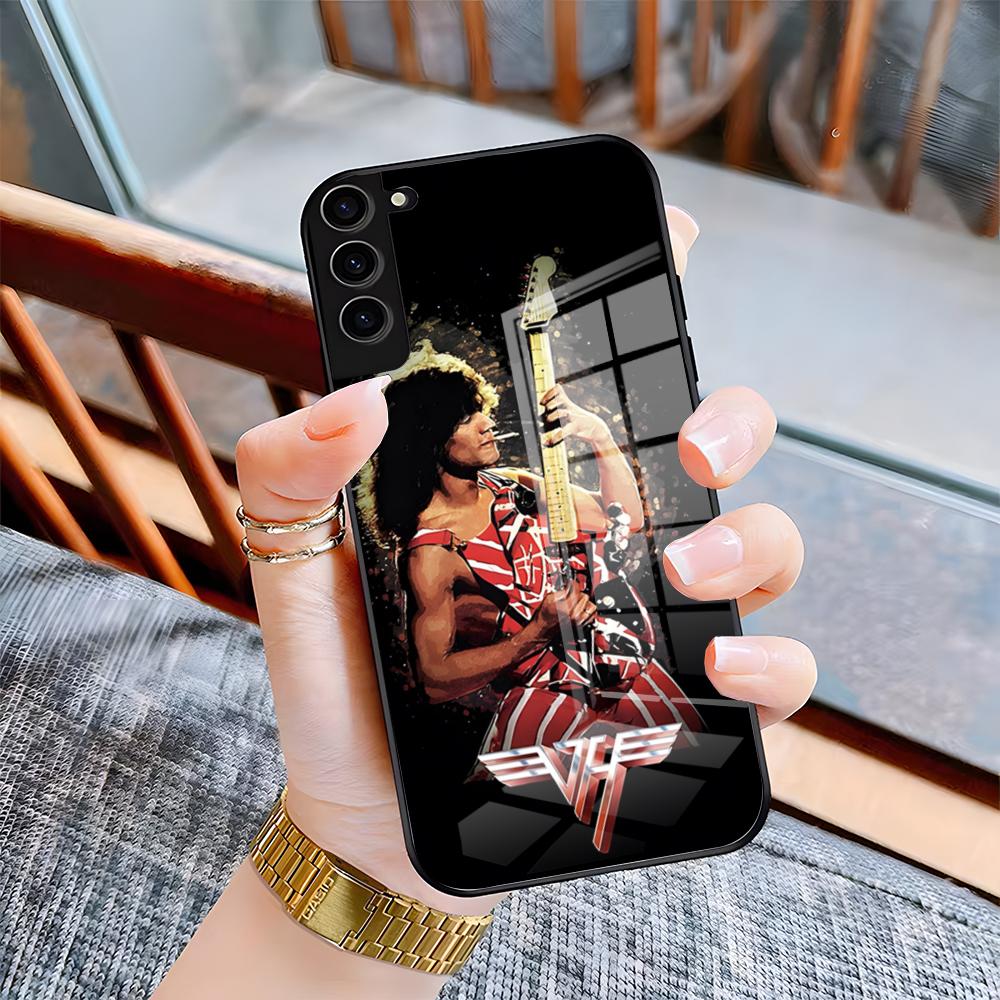 

E-Eddie Van Halen Singer Phone Case For Samsung S26 S25 Plus S20 S20 Plus S22 Ultra S23 FE S21 Plus S21 Ultra Glass Cover Samsung S21 FE