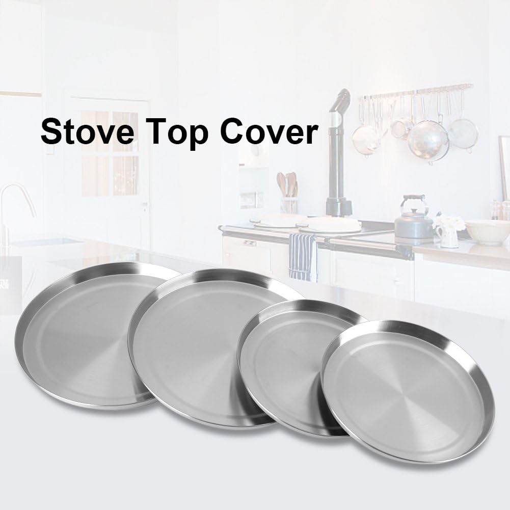 Dioche Electric Stove Covers, 4Pcs/Set Gas Stove Protectors, Stainless Steel Kitchen Stove Top Covers Cooker for Kitchen/Cooking, Wholesale Business