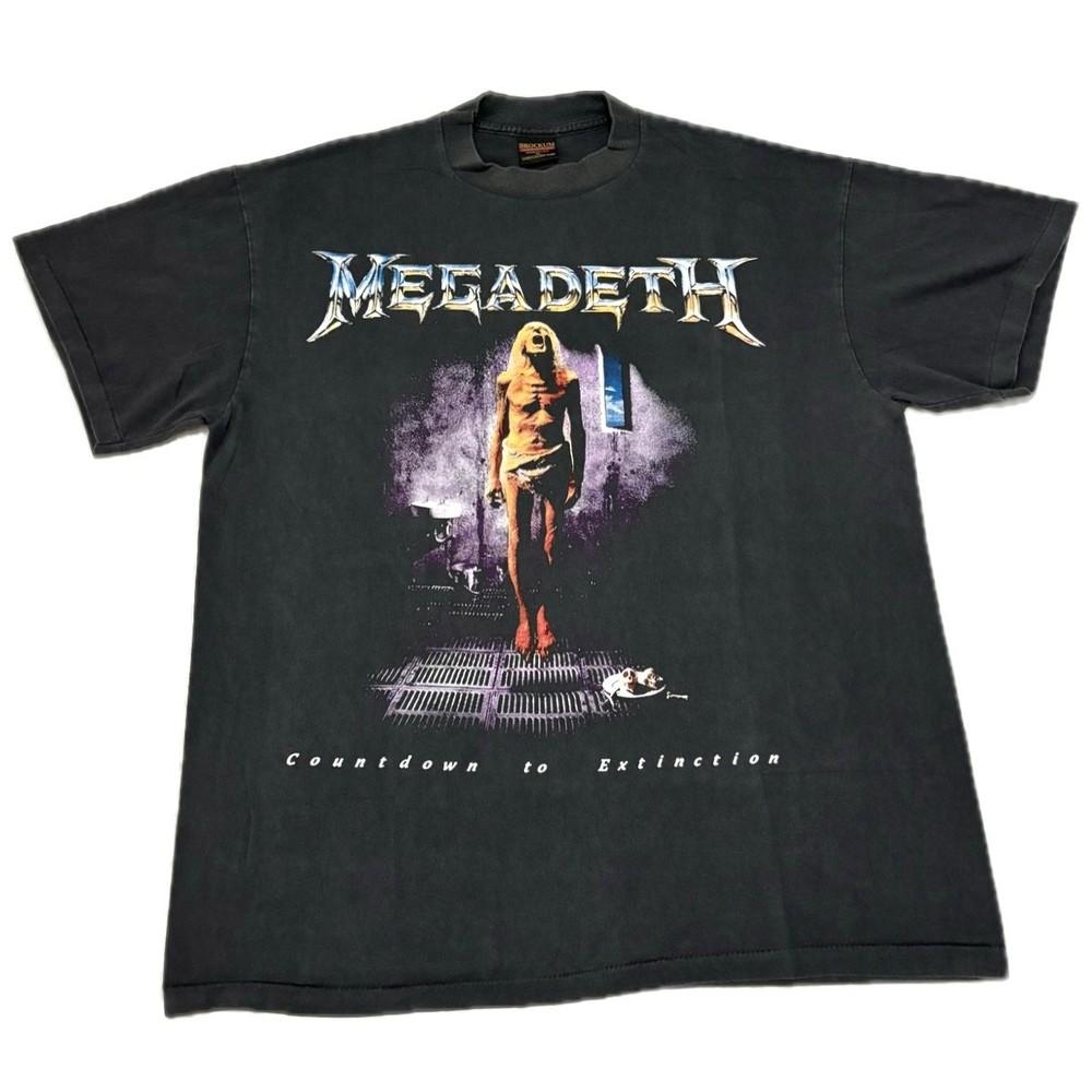 

Vintage 1992 MEGADETH Metal Countdown To Extinction Brockum T-Shirt REPRINT 4XL