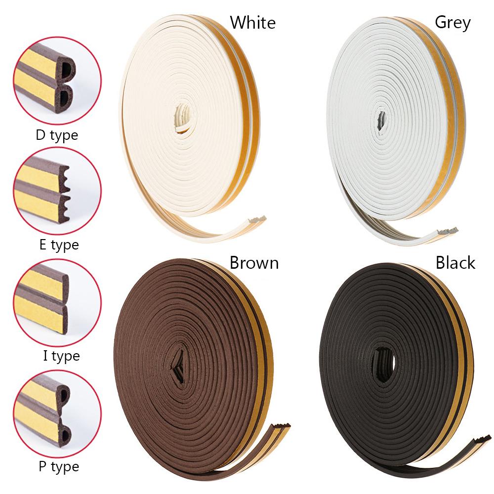 10 Meters DIPE SelfAdhesive Door And Window Sealing Strip Glass Window AntiCollision Rubber Strip Foam Sound Insulation Strip
