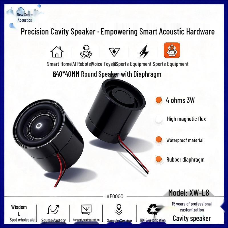 

40MM Round Cavity 4 Ohm 3W Smart Voice Robot Speaker