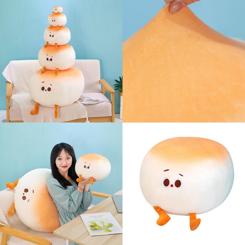 Steamed Bread Cute Plush Stuffed Animal Decorative Pillow For Kids Room Girls