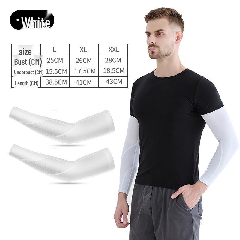Unisex Ice Silk Sun Protection Cooling Sleeves for Outdoor Driving & Cycling