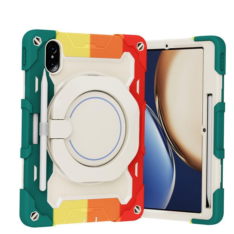MatePad 11 Silicone PC Hybrid Case With Wrist Strap Kickstand Shoulder Shockproof Portable Tablet Cover