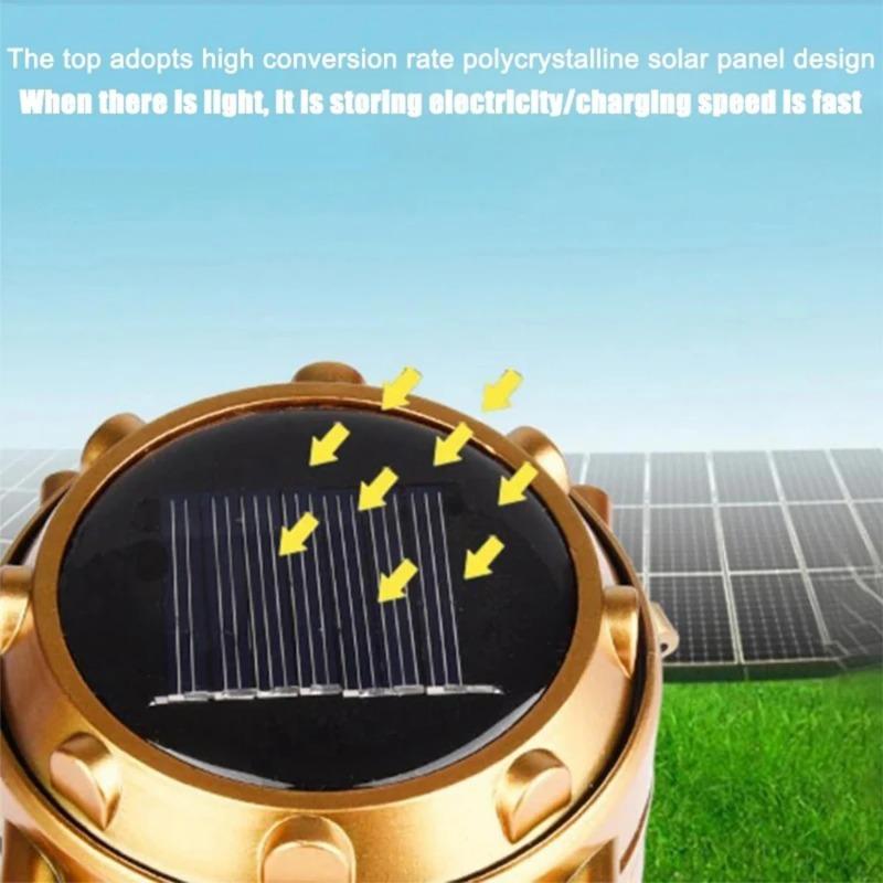 Solar Camping Light Lamp Portable Lantern USB Rechargeable LED Flashlight Waterproof Torch Power Bank For Outdoor Fishing Hiking