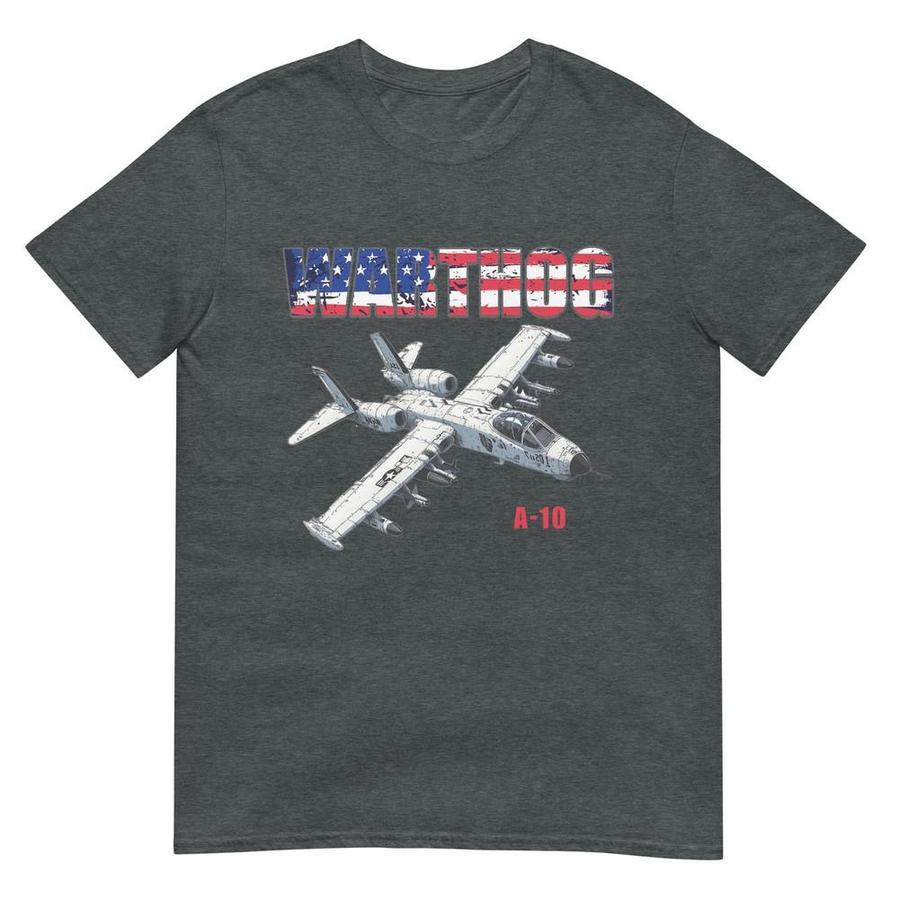 A10 Warthog Military Airplane Pilot With American Flag Gift TShirt