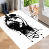 Crystal Velvet Rug with Michael Jackson Design, Soft Non-Slip Floor Mat for Living Room Bedroom Decor