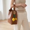 Zinc Zinc Alloy Fruit Keychain Inlaid Metal Nails Bag Charm Bag Accessories Cherry Pendant  Girls