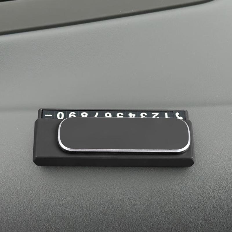 Mini Portable Phone Number Plate Car Number Plate For Temporary Use Parking Card Phone Number Display Auto Interior Accessory