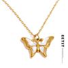 Collana con ciondolo a farfalla Shell 2025 per donna acciaio inossidabile colletto coreano moda gioielli impermeabili regalo