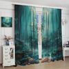 Mystical Ocean Shipwreck Blackout Curtains for Living Room Bedroom, Vintage Horror Pirate Ship Window Curtains Rod Pocket Thermal Insulated Window
