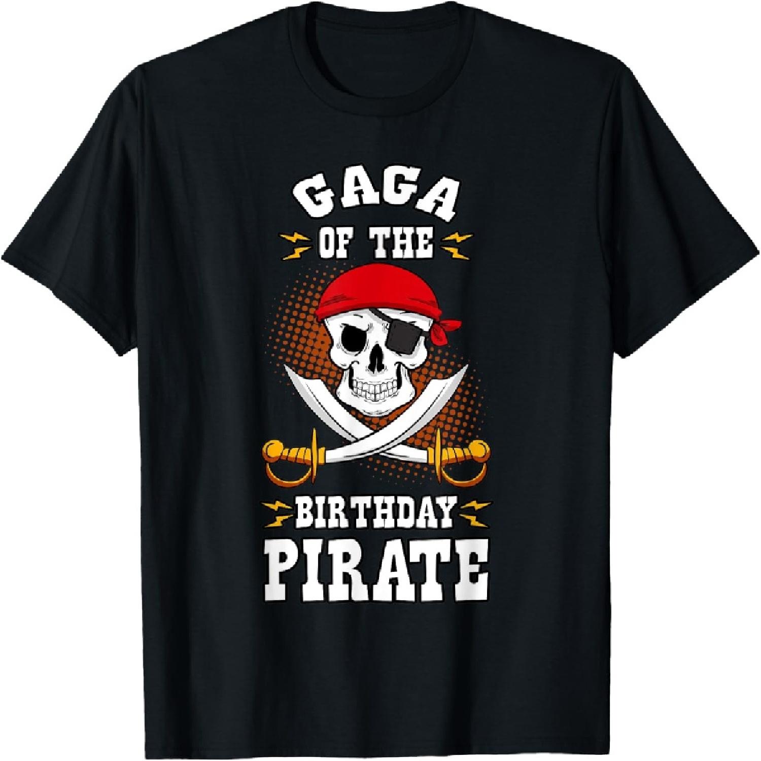 

Gaga of the Birthday Pirate Themed Matching Bday Party T-Shirt XXXXXL чорний