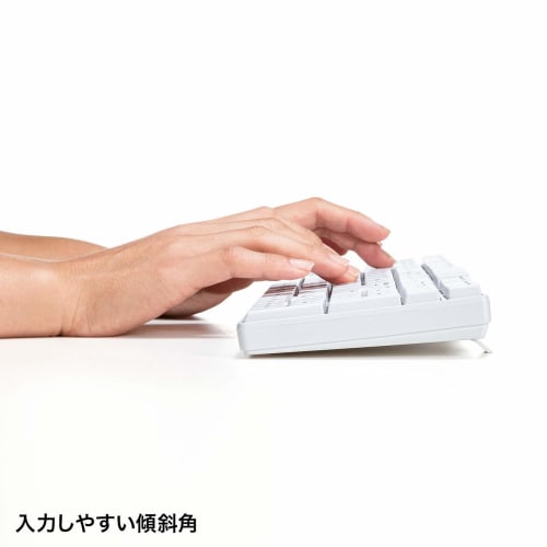 Sanwa Supply Wireless Keyboard USB Connection Compact Japanese 109 Keys Membrane White SKB-WL34SETW