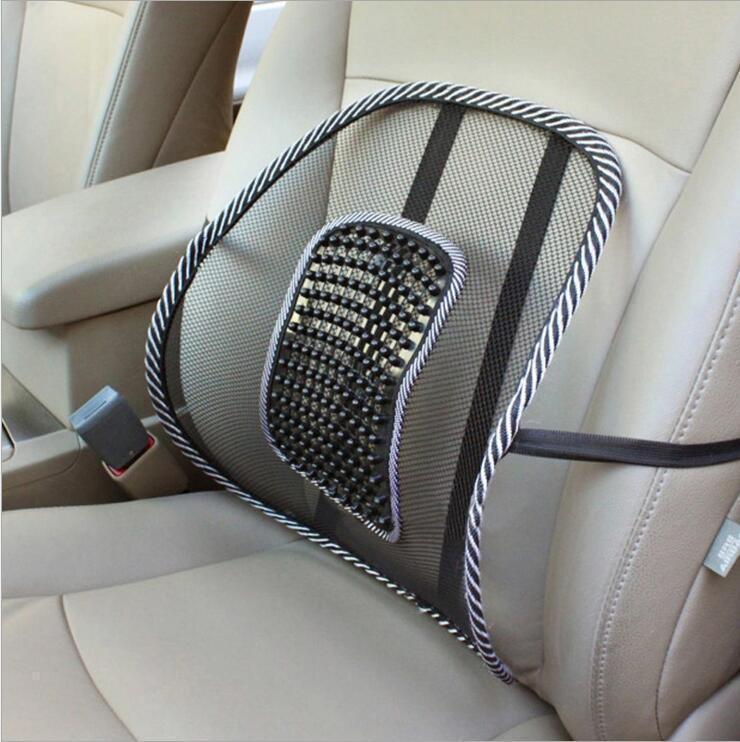 Breathable Ice Silk Massage Waist Cushion for Car and Office