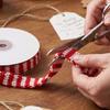 Christmas Theme Ribbon for Gift Boxes 5m Woven Wrapping And Bouquet Packaging, Decorative Plump Bow Making Crafts Knit Holiday DIY Making,
