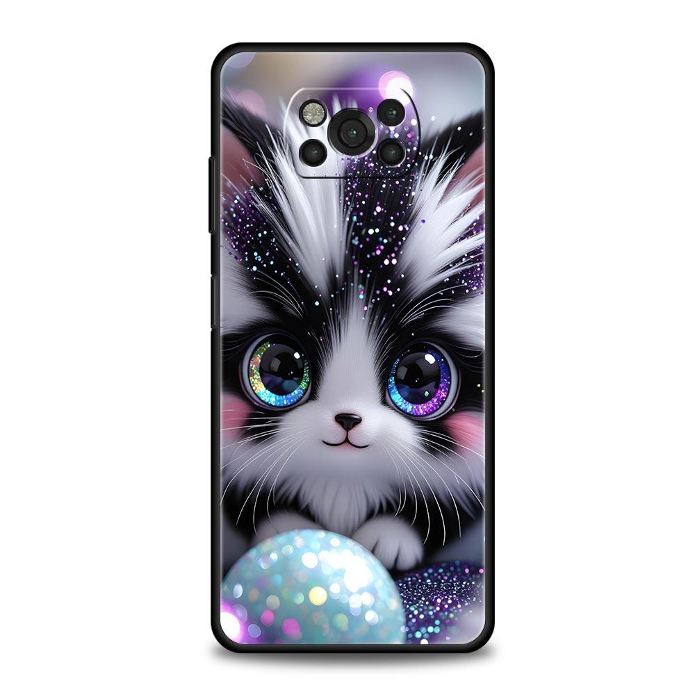 Colorful Cat Design Phone Case Cover for Xiaomi Poco F7 Ultra F6 F5 F4 F3 X6 X5 X4 X3 NFC C51 C55 M4 GT 5G Soft TPU Shell Capas