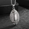 New hot selling accessories in Europe and America titanium steel football pendant necklace