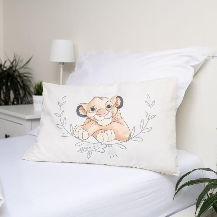 Parure De Lit Bébé - Disney - Le Roi Lion - Housse De Couette 100x135 Cm - Taie 40x60 Cm - 100% Coton