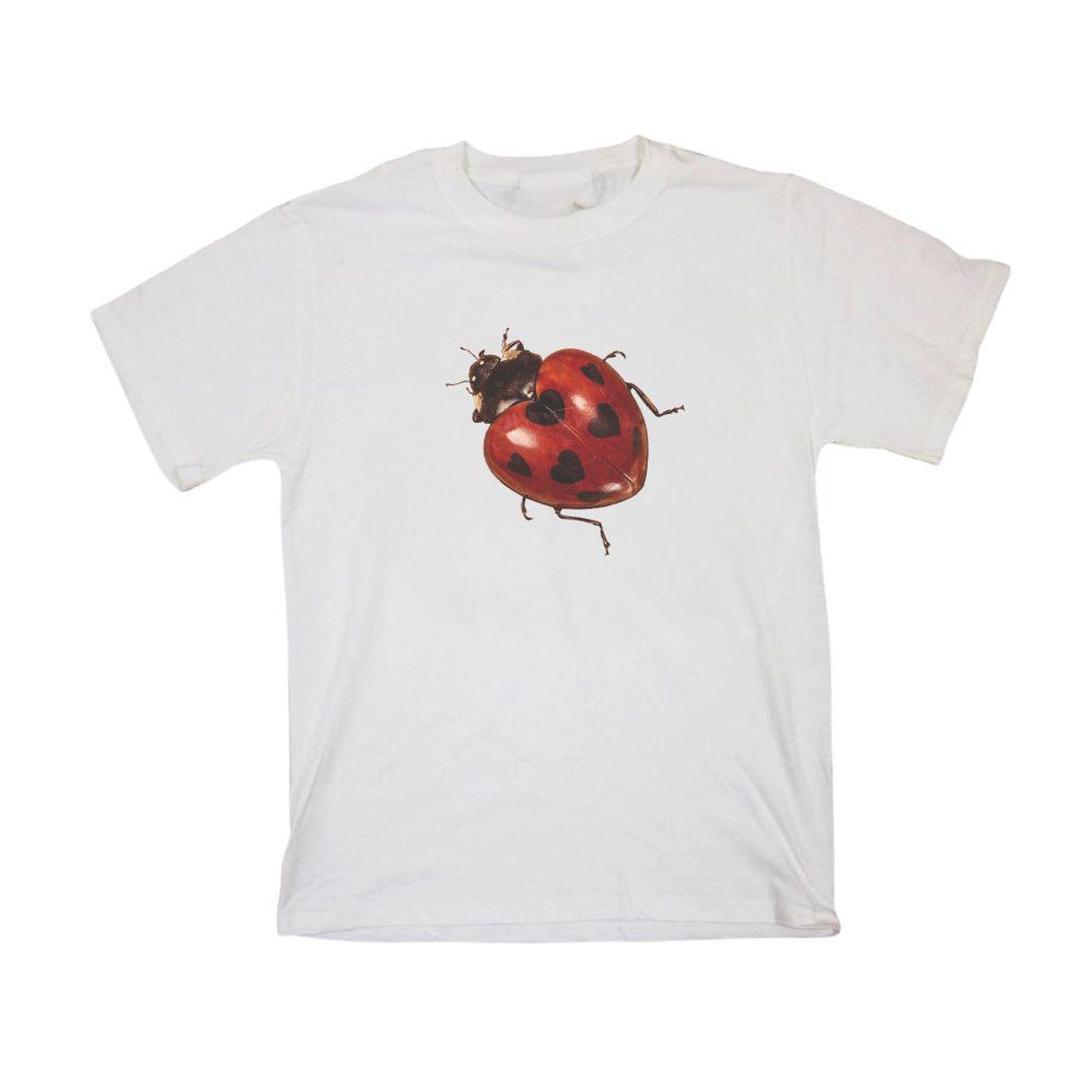 Ladybug Vintage Tee, Retro 90s Style Insect Shirt, Y2K Love Bug Graphic Top L