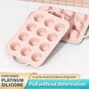 Silicone Muffin Pan with Metal Reinforced Frame Cupcake Pan Mold 12 Cups Muffin Tray Easy To Handle Nonstick BPA Free Baking Pan
