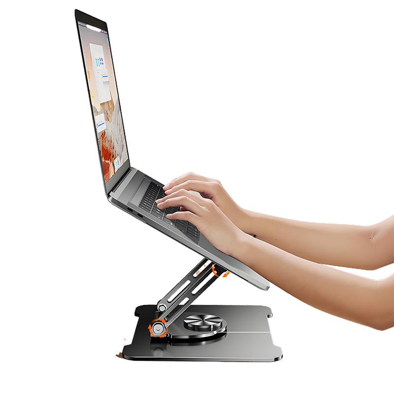 360° Rotating Laptop Stand Holder for Office & Desktop Medium - iPad - 720° Rotatable Carbon Steel