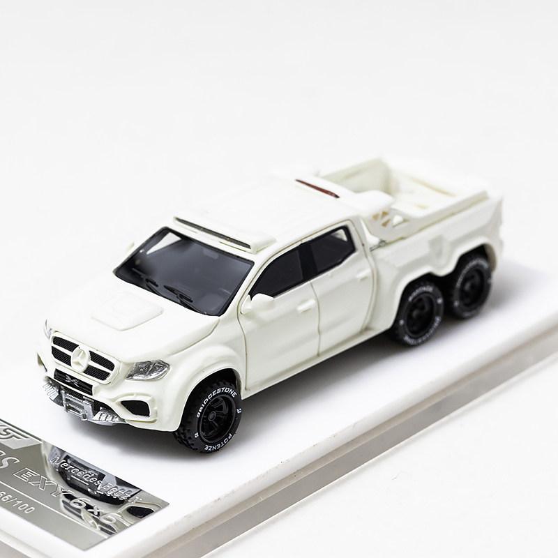 

Sjf 1:64 Mercedes Benz Exy 6x6 Pickup Truck Off-road Vehicle Resin Car Model Collection Display Piece белый