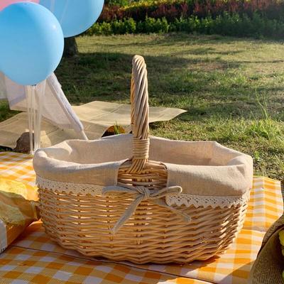 Yode Handgeflochtenes Weidenkorb Picknickkorb Set