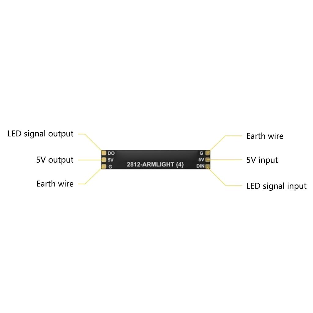 4 sztuki RGB diody LED na ramię 2812 Programowalne paski świetlne na ramię do RC FPV Drona Lotów Nocnych i Występów