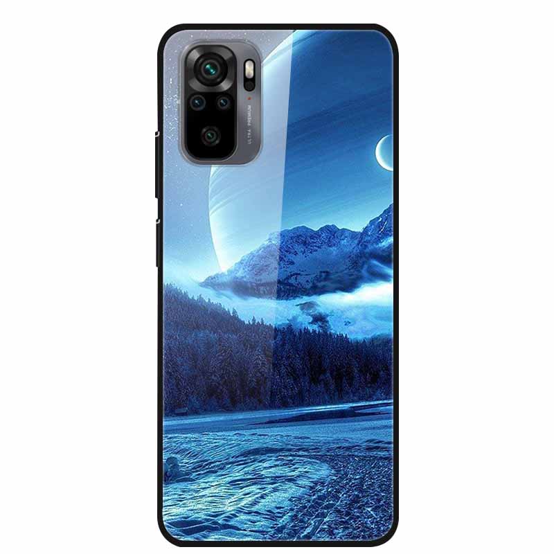 Edzett Üveg tok Redmi Note 10 Pro-hoz Fedél Kemény tok Xiaomi Redmi Note10 5G Telefon Tokhoz Note10 Pro Fundas TPU Lökhárító