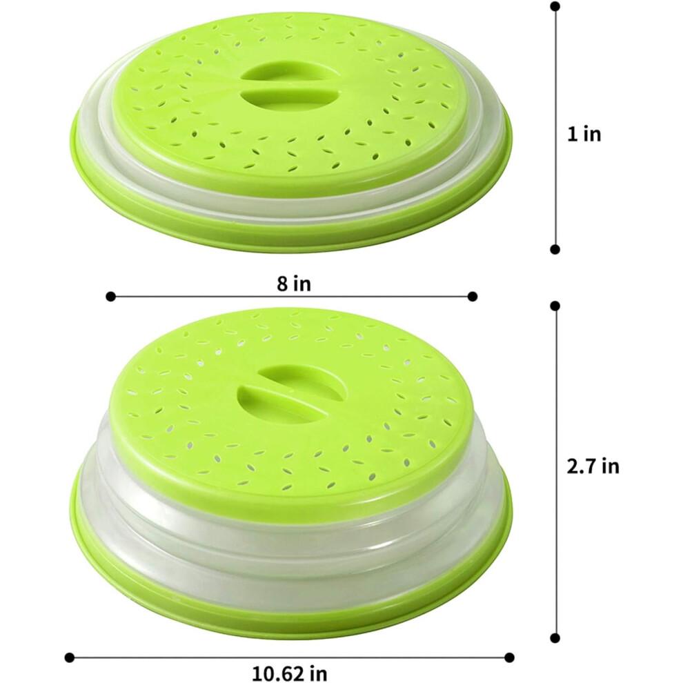 Microwave Cover with Easy Grip Handle, Collapsible Design for Space-saving Storage, Ventilation Holes for Optimal Steam Escape, Bpa Free Silicone &