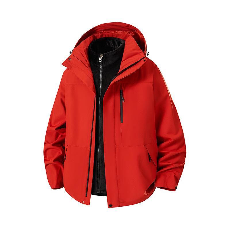 2025 Unisex Three-in-One Detachable Waterproof Ski & Mountaineering Jacket: New Style, Warm & Loose. 4XL