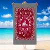 Christmas Printed Beach Towel Soft Quick Dry For Indoor Outdoor Home Use Holiday Gift