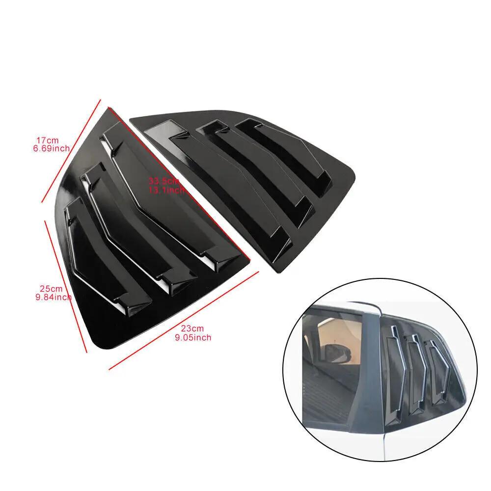 For Honda Jazz Fit 2014-2019 Car Rear Louver Window Side Shutter Cover Trim Sticker Vent Scoop ABS Carbon Fiber Auto Accessories
