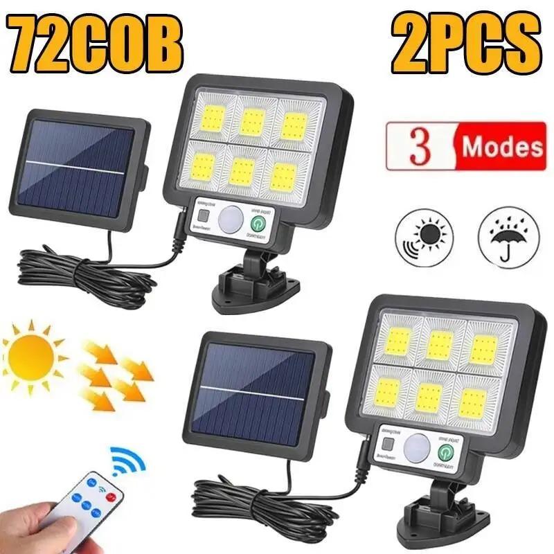 Solární světla Venkovní zahradní nástěnná lampa Snímač pohybu IP65 Vodotěsné energeticky úsporné lampy pro venkovní nádvoří, verandu a ulici