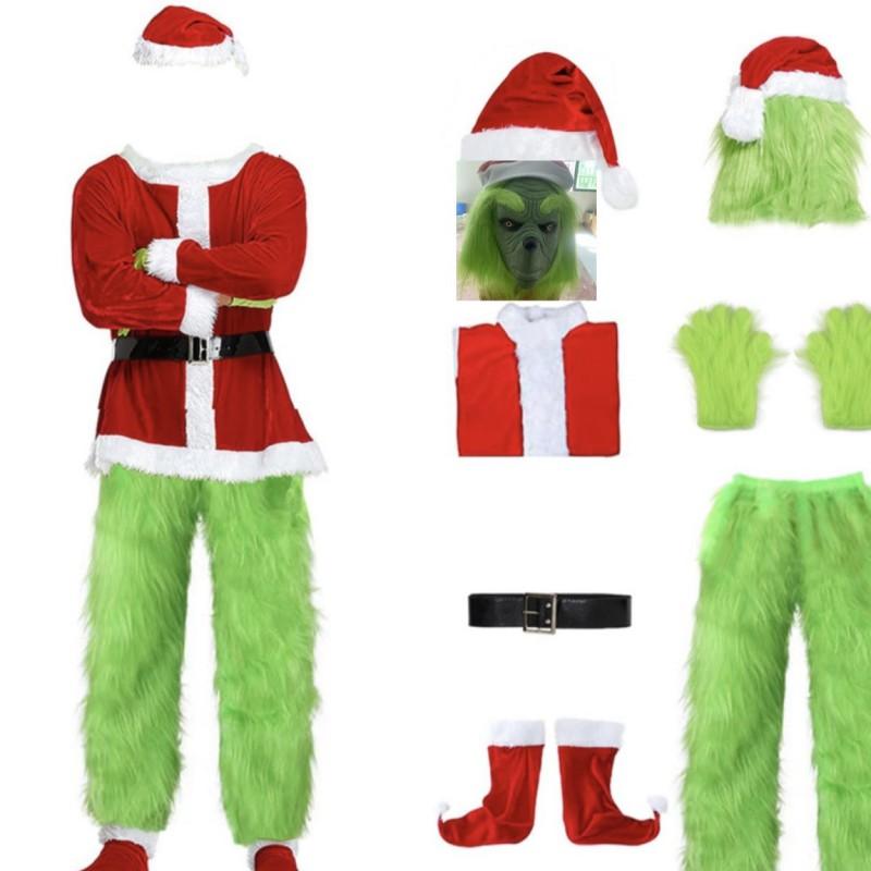 Grinch Costume Adults Couples Cosplay Outfit