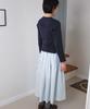 Cotton Bell String Banding Skirt - Sky Blue