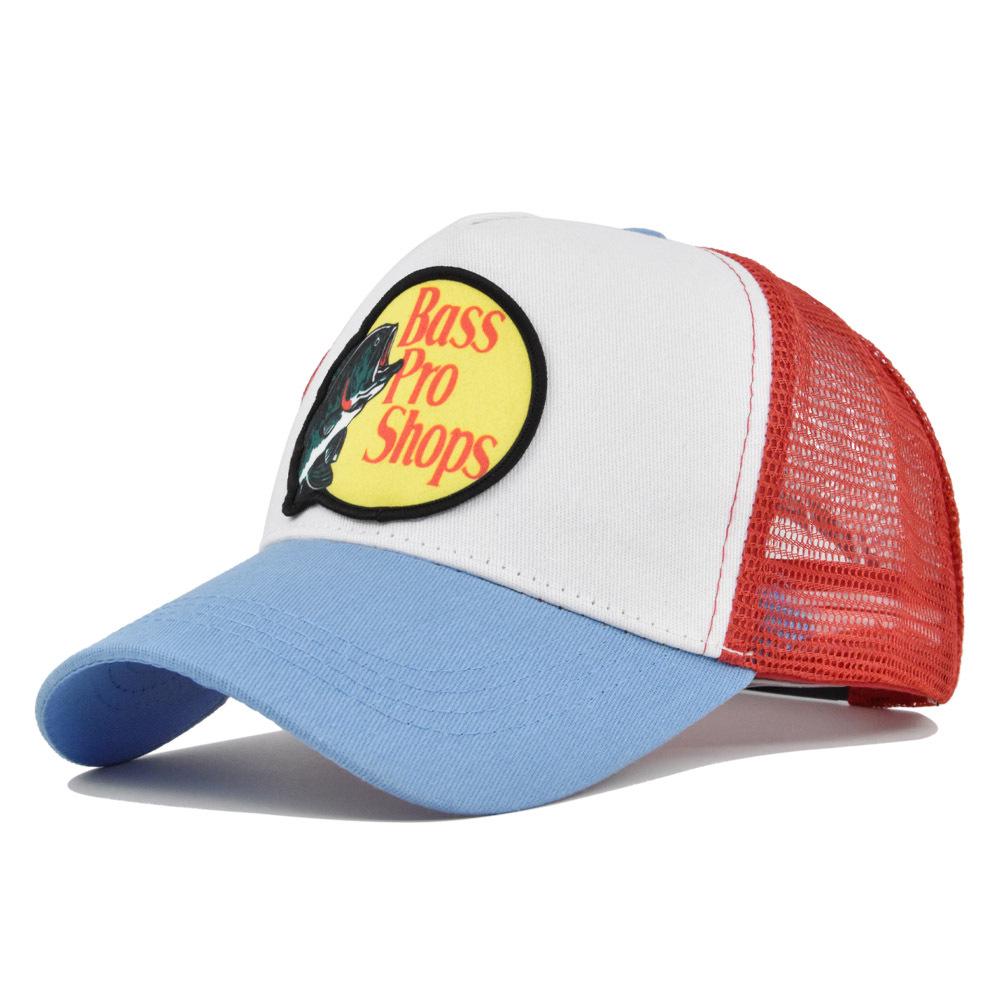 Cappellino a Rete con Visiera Curva e Ricamo a Punto Croce - Cappello da Sole Estivo