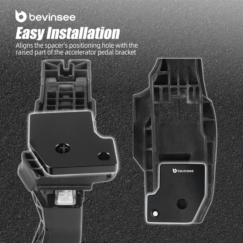 BEVINSEE Aluminum Accelerator Pedal Spacer for VW MQB/MQB EVO,for MK7 Golf 1.4T 1.8T,for MK7/MK8 GTI 2.0T,for MK7/MK8 R 2.0T