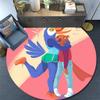 Tuca & Bertie Round Area Rug,Carpet Rug for Living Room Bedroom Sofa Playroom Decor,Non-slip Floor Mat