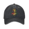 Juneteenth  Black History Baseball Caps Vintage Distressed Denim  Headwear Unisex Women Outdoor Activities Adjustable Caps Hat