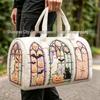 3D Gothic Buntglasdruck Halloween Sporttasche - Multifunktionale Reisetasche